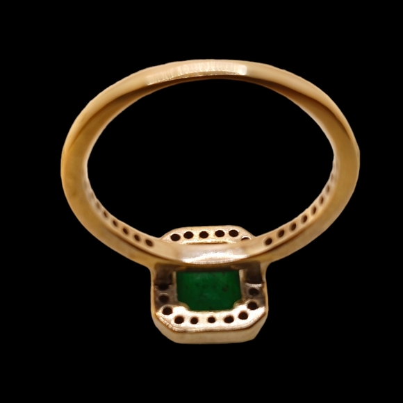 14K Emerald & Diamond Ring 1.43 ctw - Picture 3 of 7